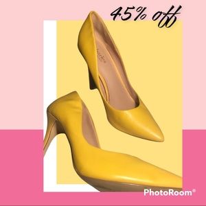 Charles David Yellow Mustard Heels
